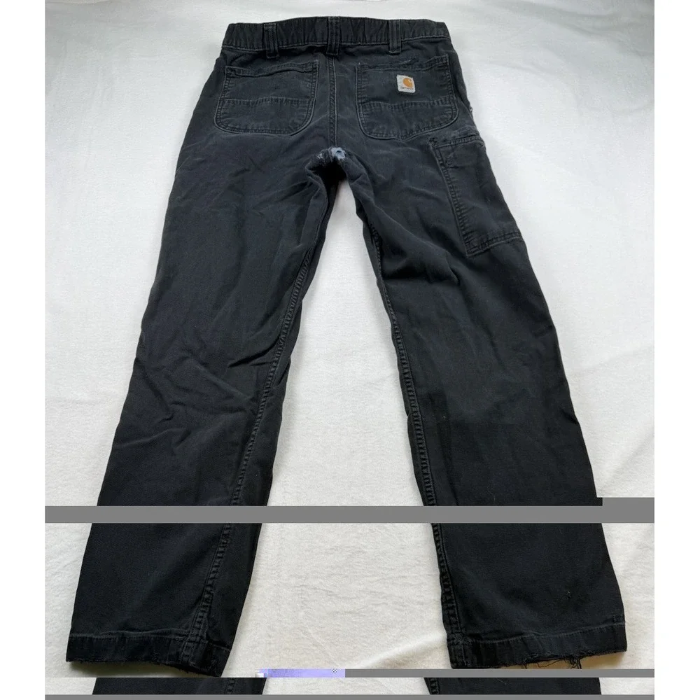 Carhartt Carpenter Rugged Flex Work Pants Black Destroyed Size 32x32 BN2281-M